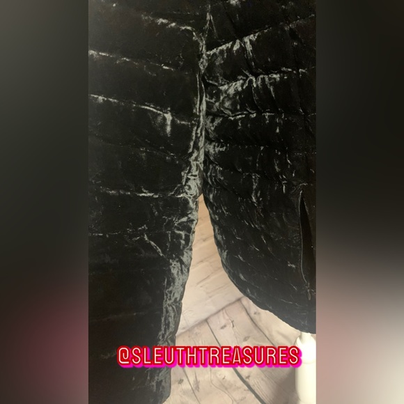 NWT Talbots Quilted Down-Filled Puffer Evening Jacket Black Velvet New Size 12 - Picture 4 of 6